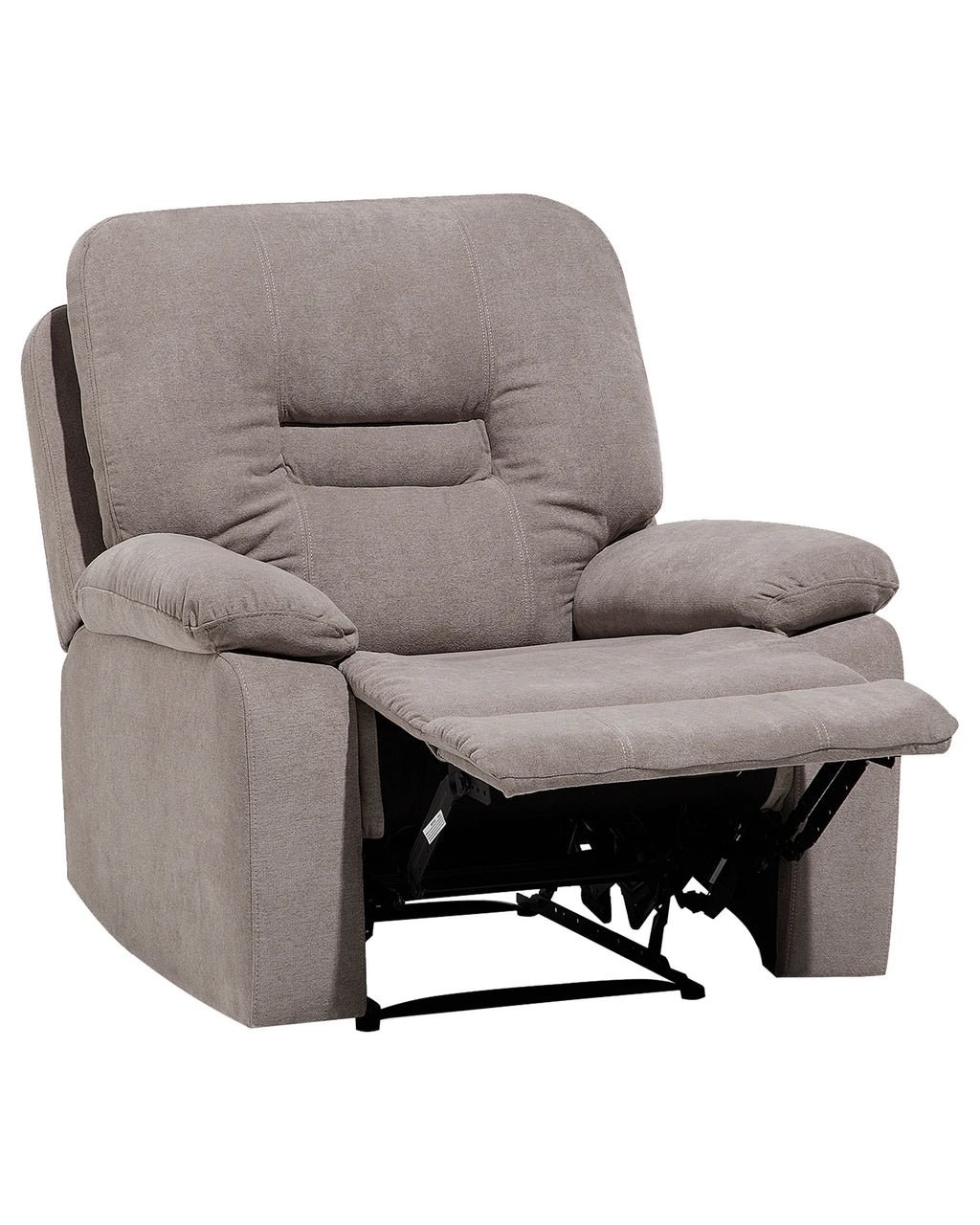 Recliner Chair BERGEN With Footrest Fabric Taupe