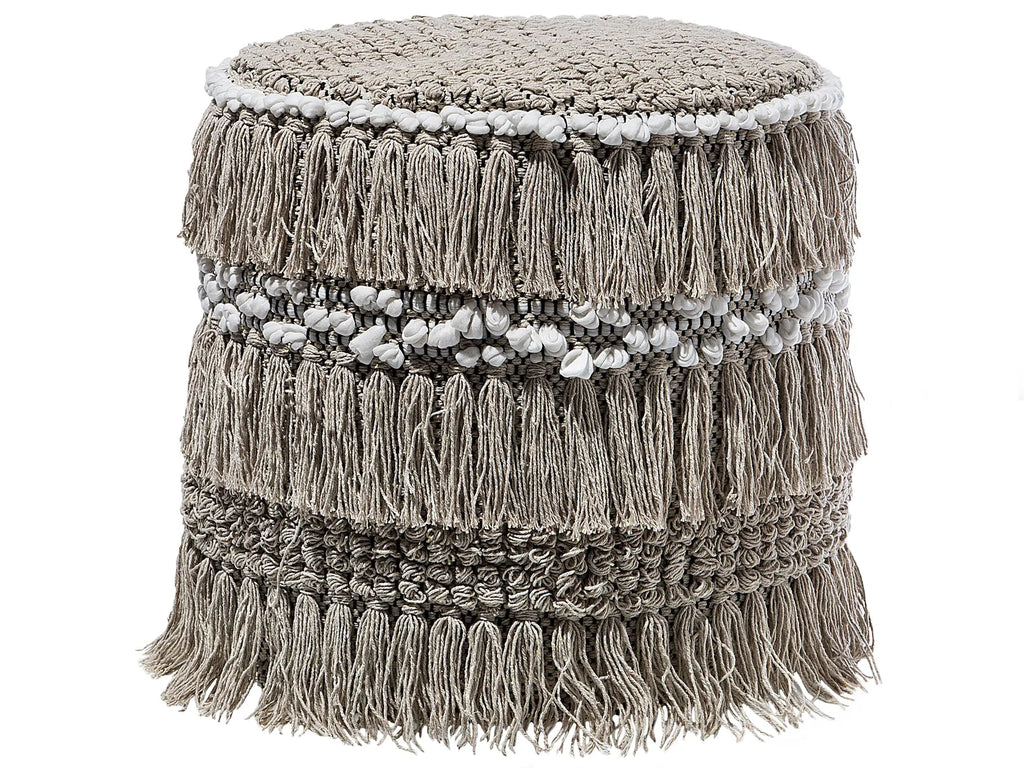 Pouffe NOIDA Cotton Beige
