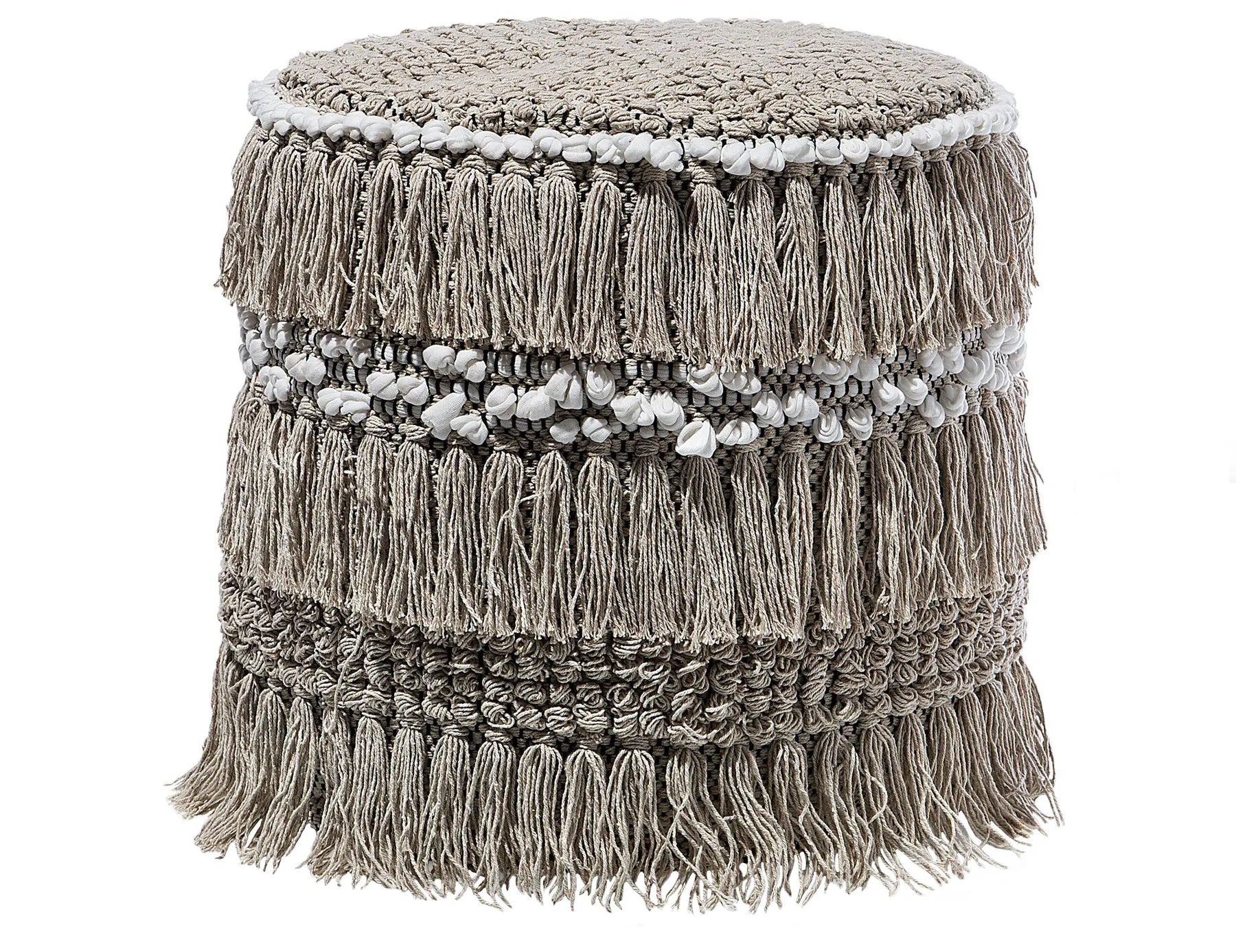 Pouffe NOIDA Cotton Beige