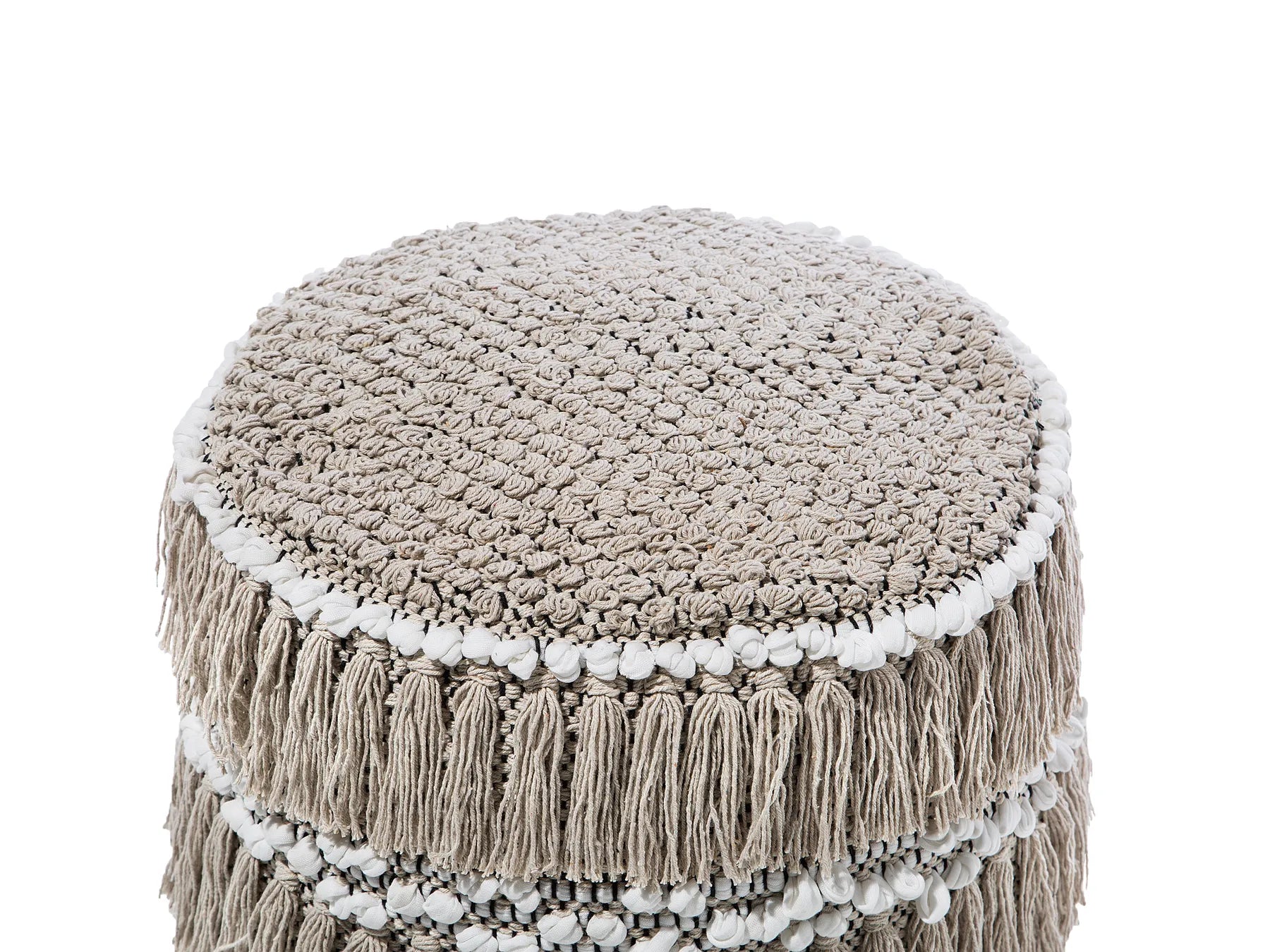 Pouffe NOIDA Cotton Beige