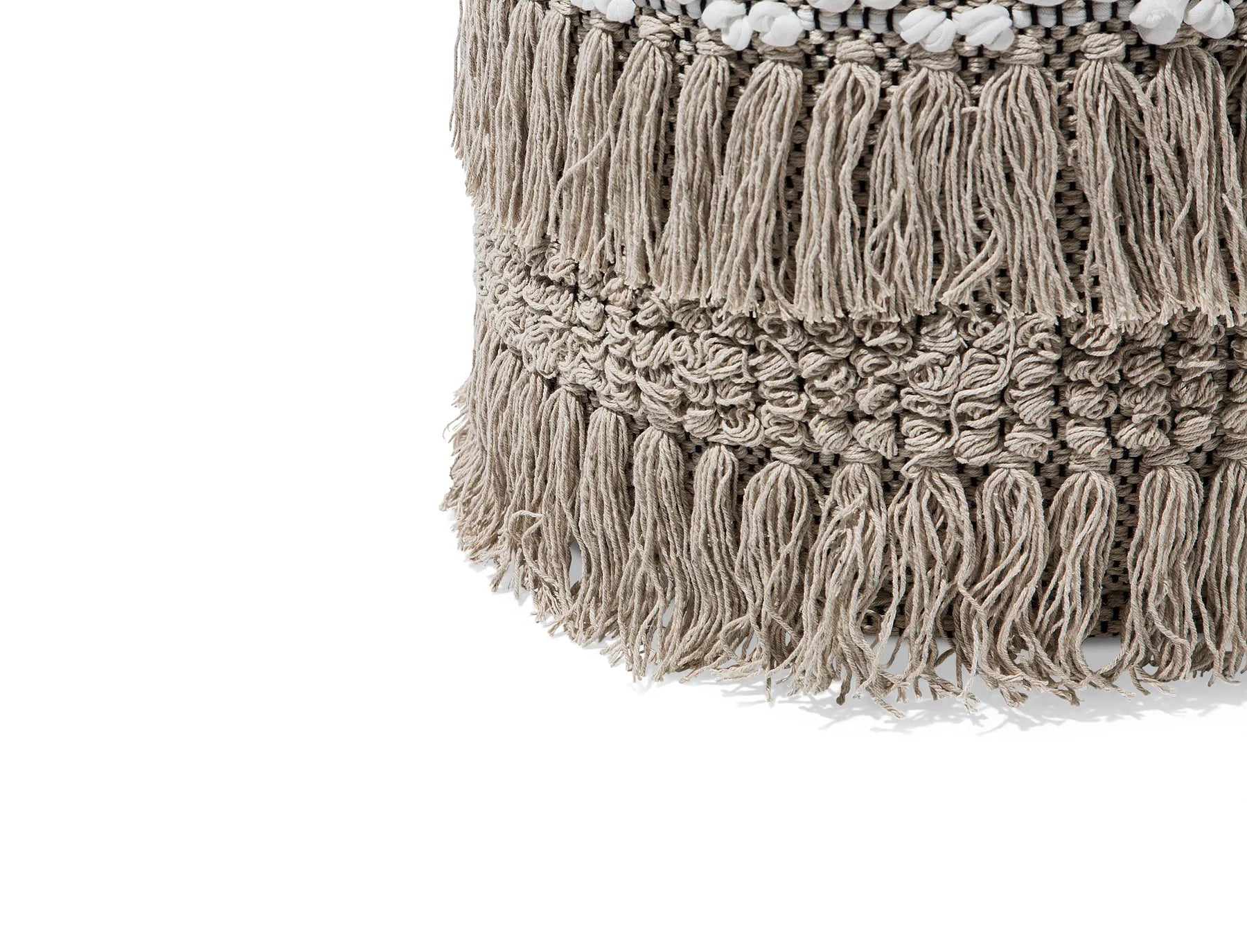 Pouffe NOIDA Cotton Beige