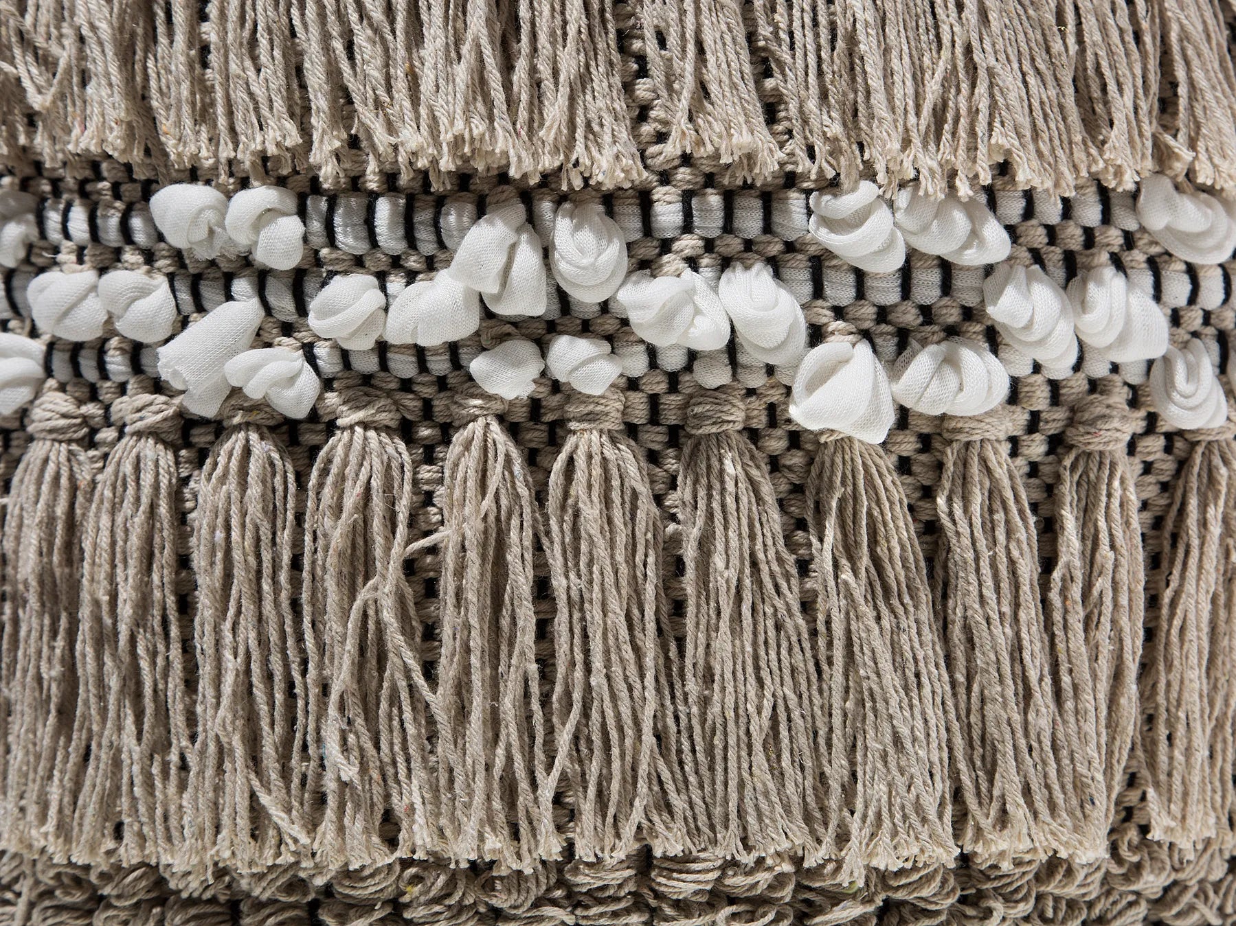 Pouffe NOIDA Cotton Beige