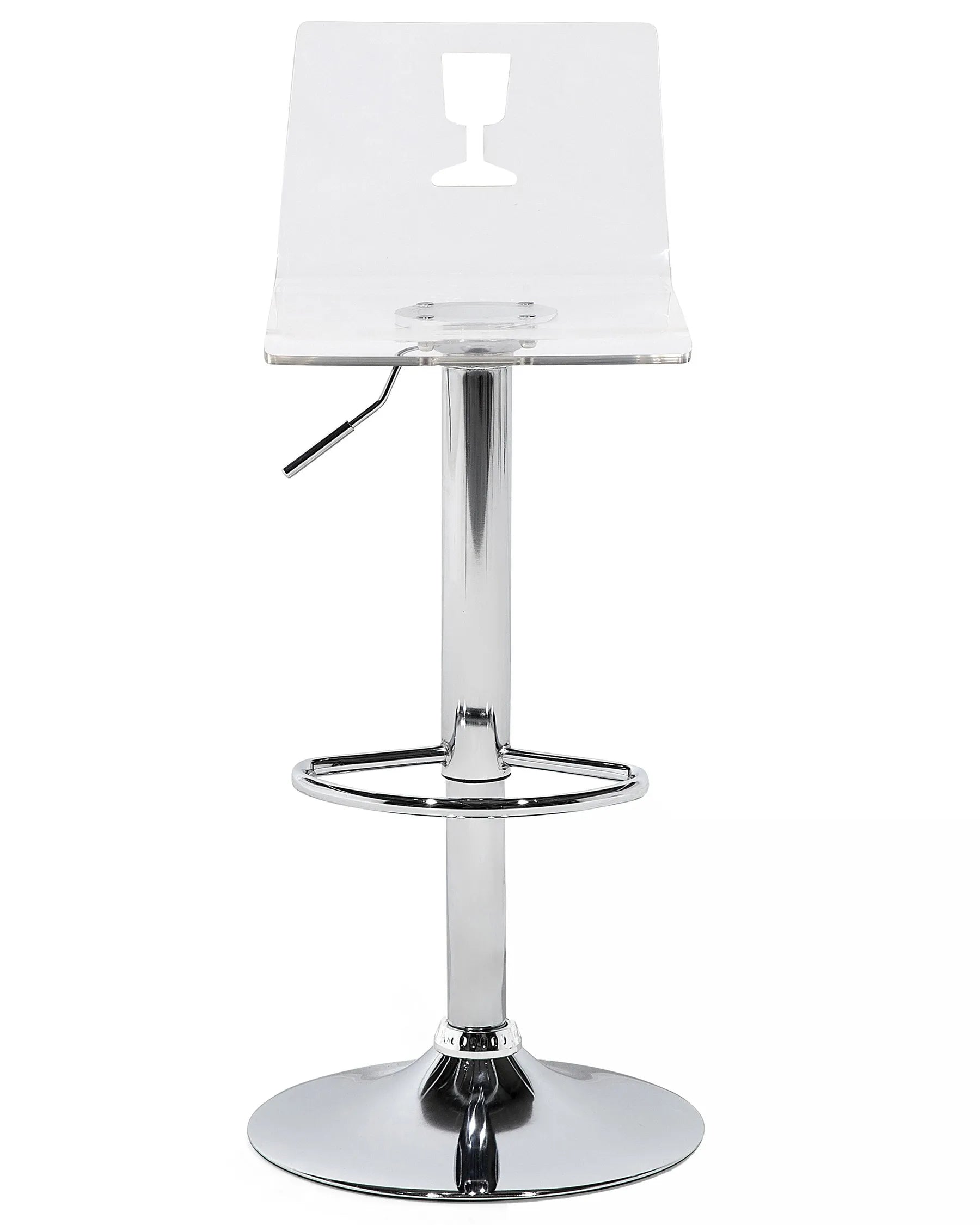 Set of 2 Bar Chairs BUSAN Swivel Transparent