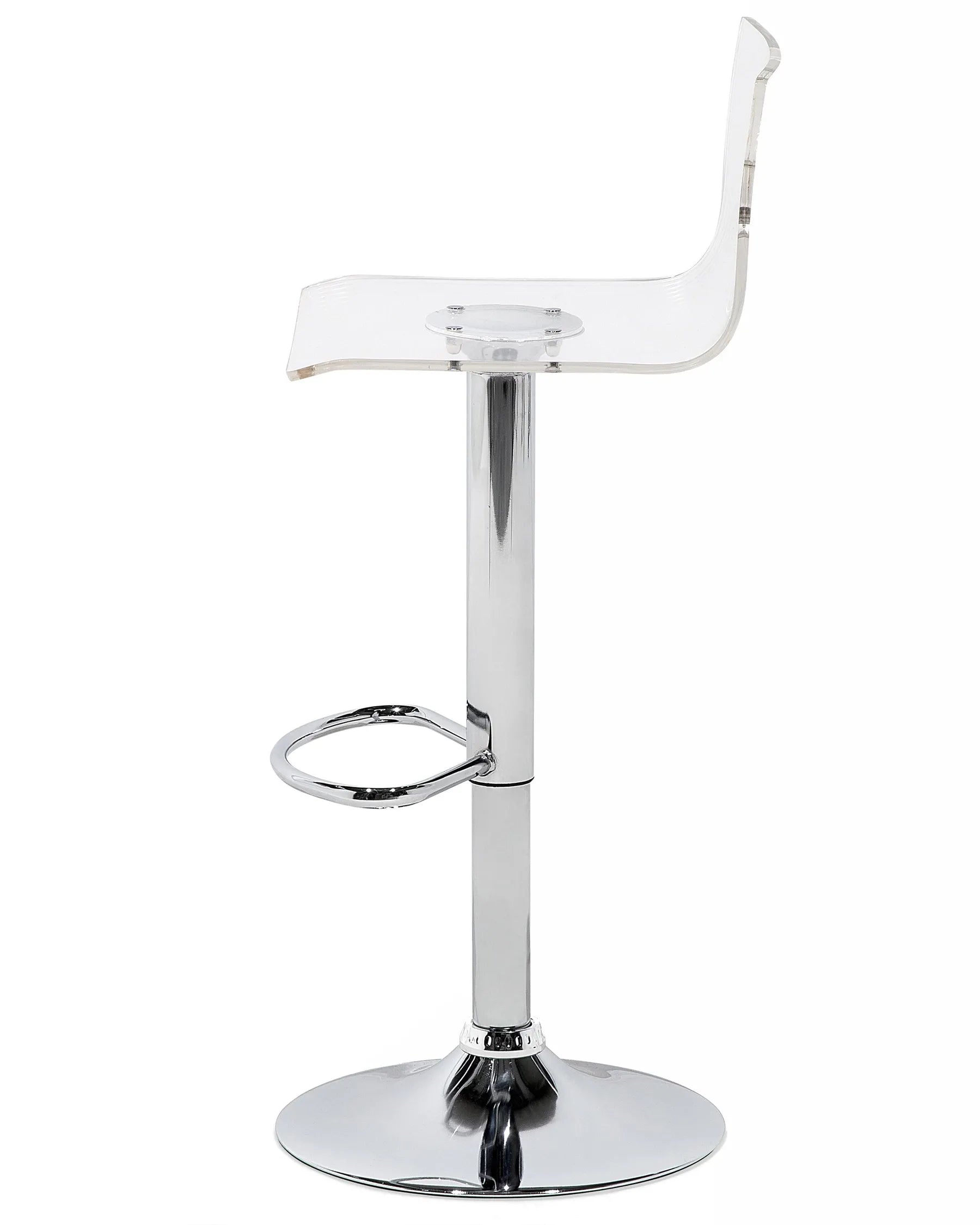 Set of 2 Bar Chairs BUSAN Swivel Transparent