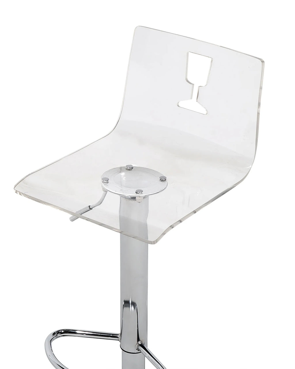 Set of 2 Bar Chairs BUSAN Swivel Transparent