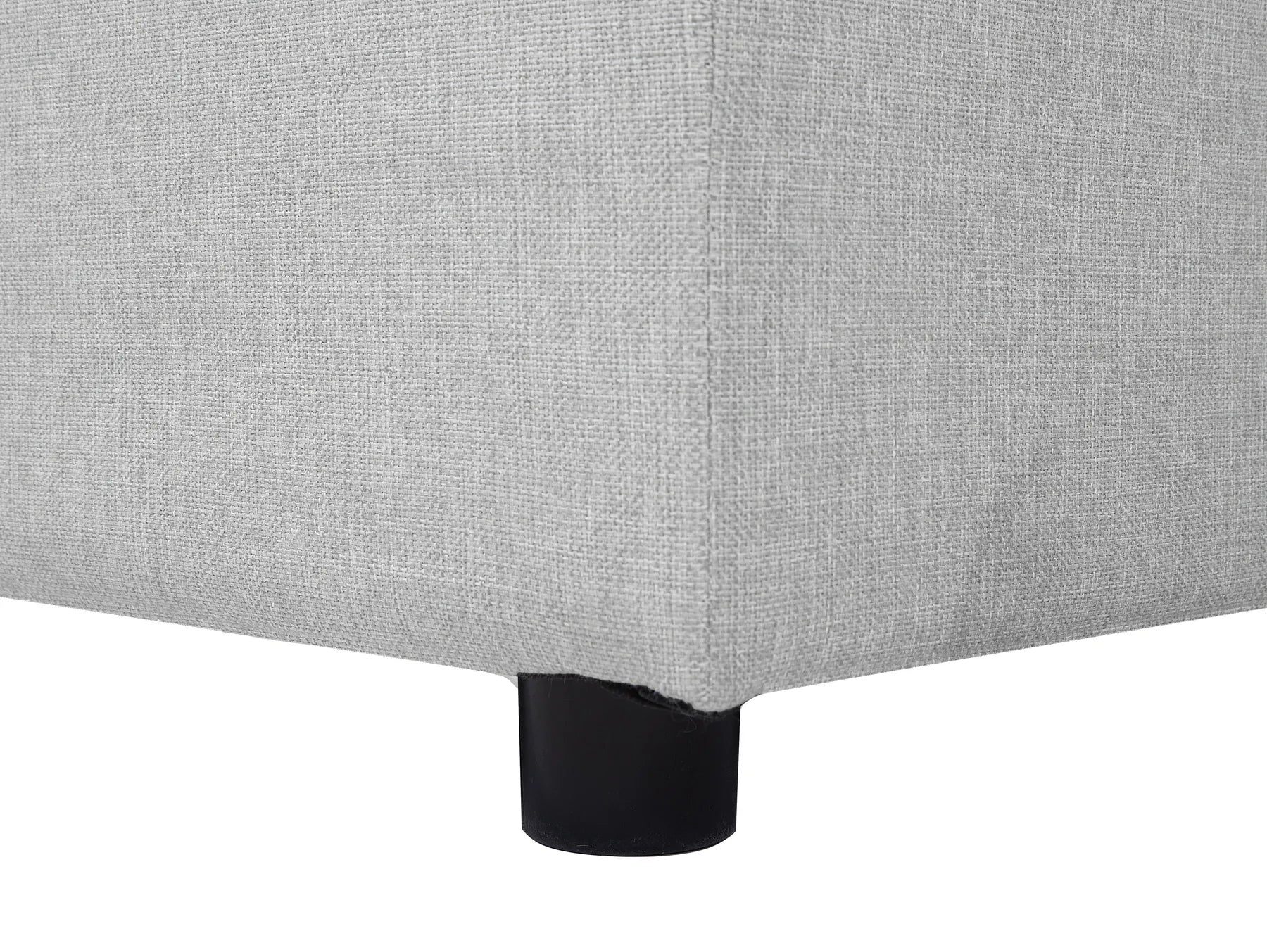 U-Shape Sofa Bed 4 Seater KARRABO Fabric Light Grey with Storage