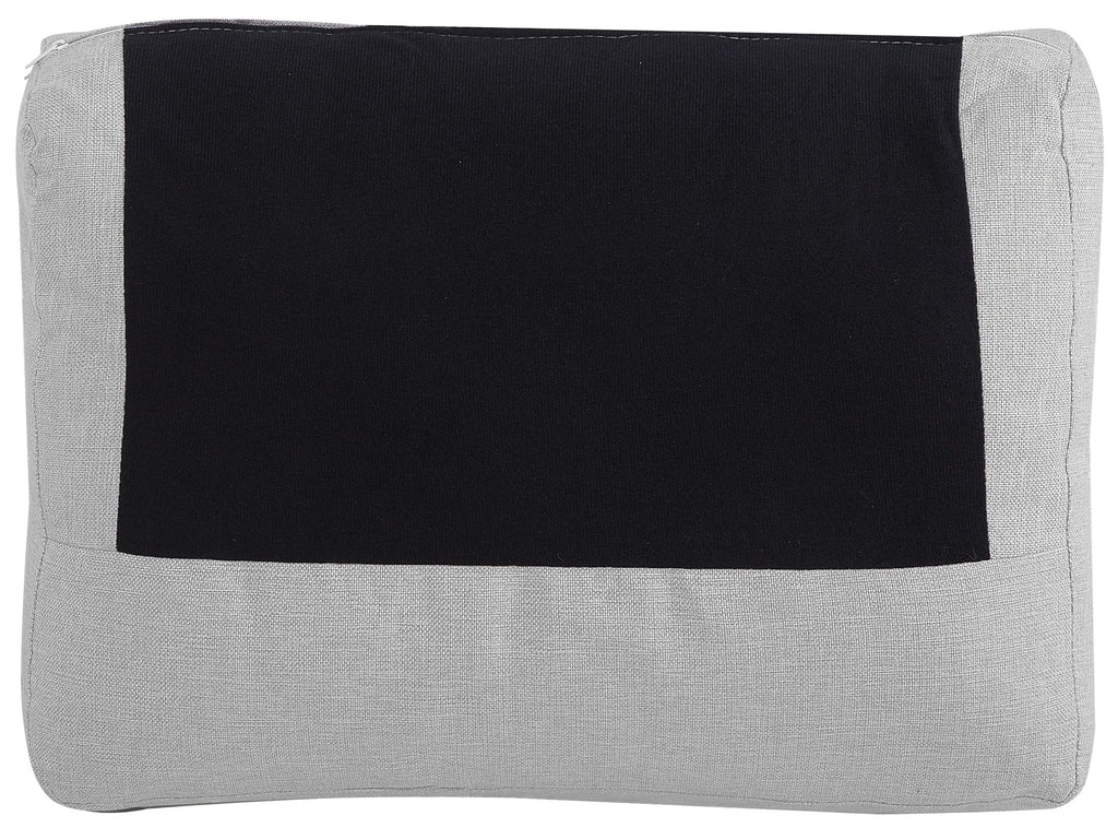 U-Shape Sofa Bed 4 Seater KARRABO Fabric Light Grey with Storage