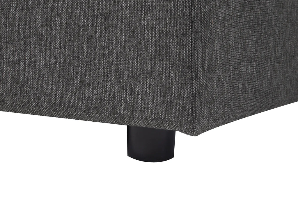 U-Shape Sofa Bed 5 Seater KARRABO Fabric Dark Grey with Storage