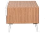 Coffee Table ALLOA Light Brown/ White with Storage