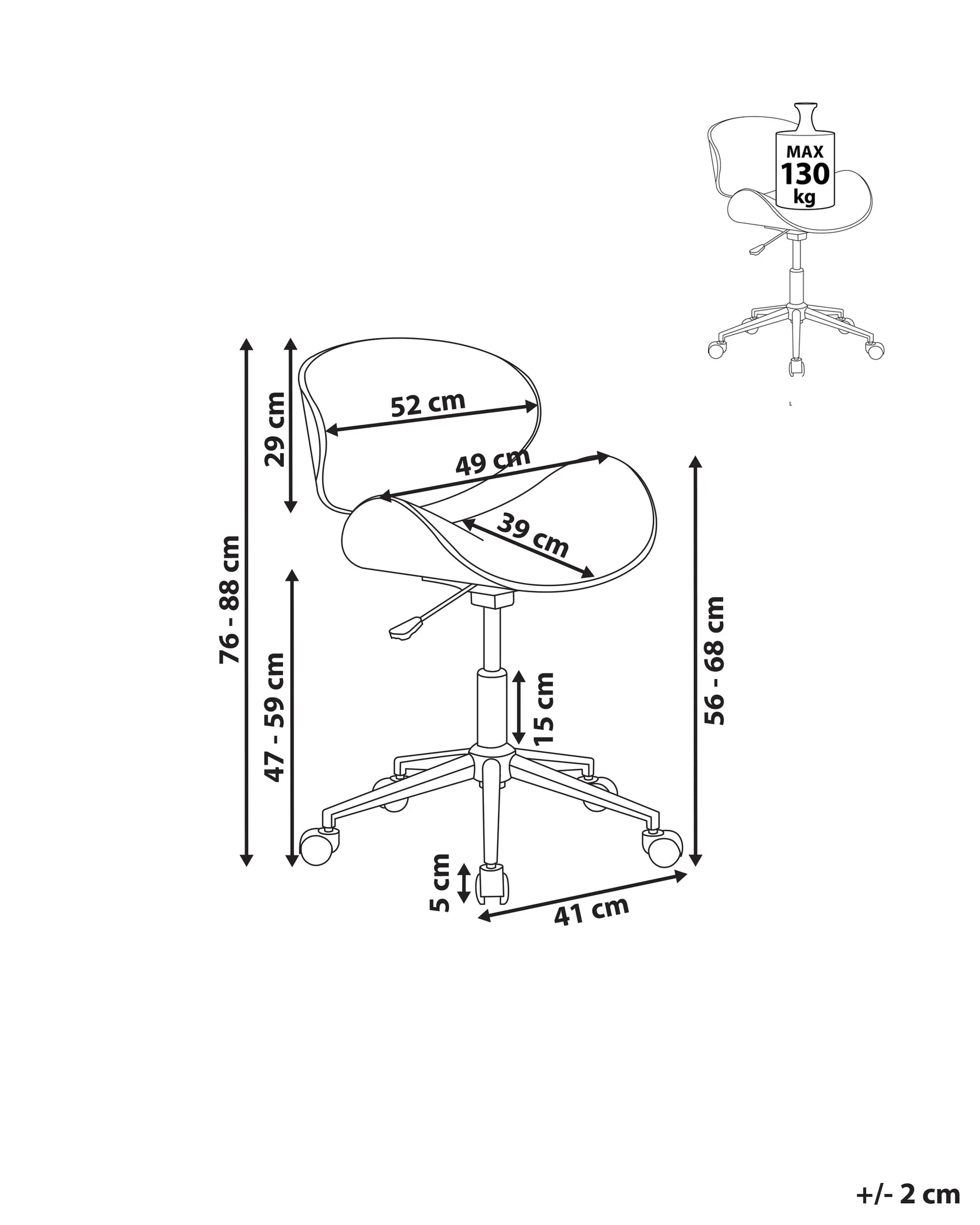 Desk Chair ROTTERDAM Faux Leather White