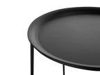 Set of 2 Side Tables TWINS Metal Black