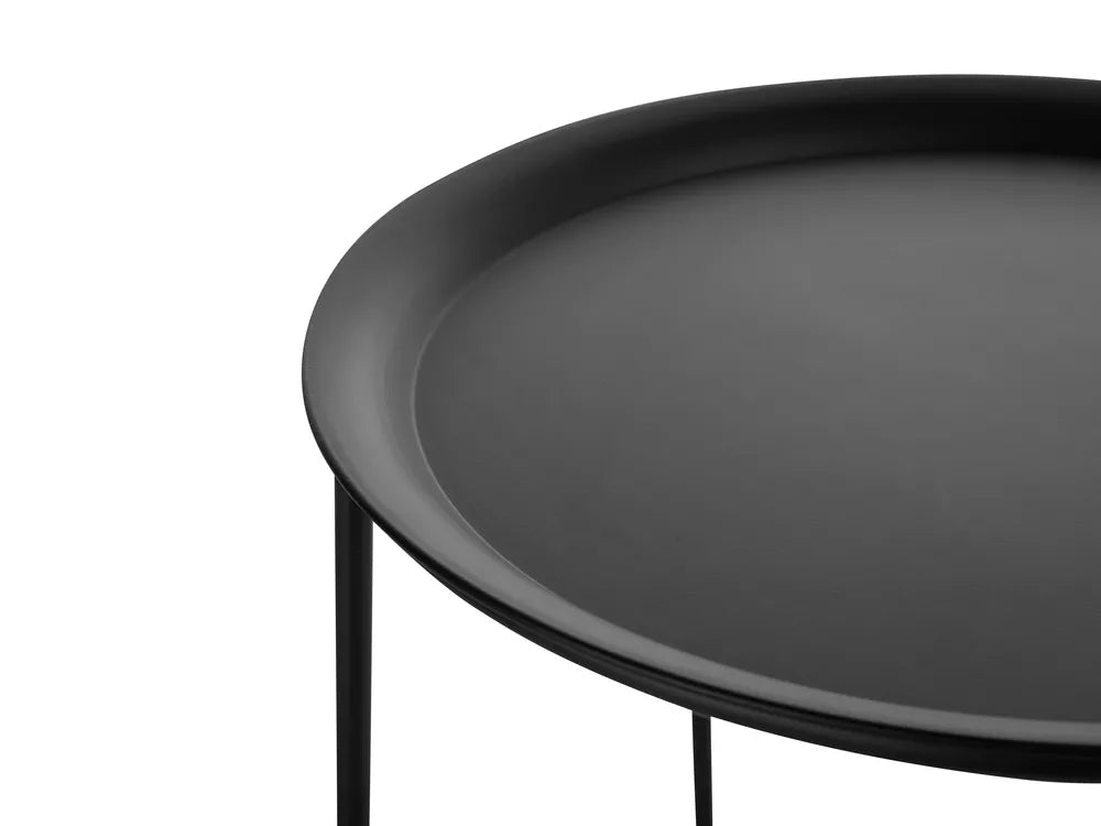 Set of 2 Side Tables TWINS Metal Black