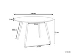Dining Table BOVIO Black 120 cm 120 cm