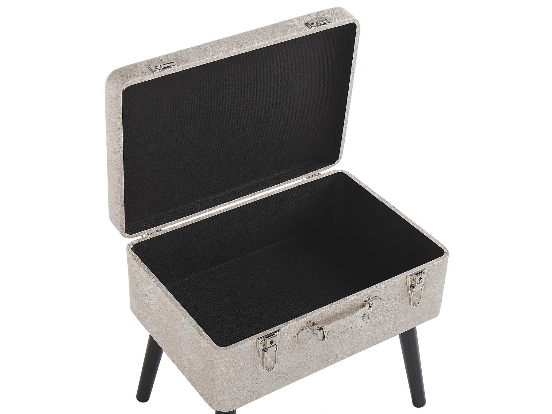 Storage Stool MALLARD Faux Leather Beige