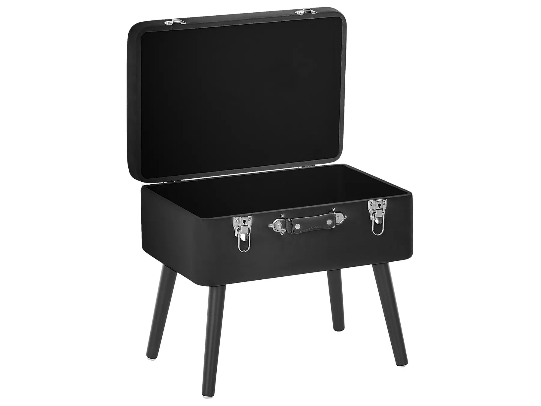 Storage Stool MALLARD Velvet Black