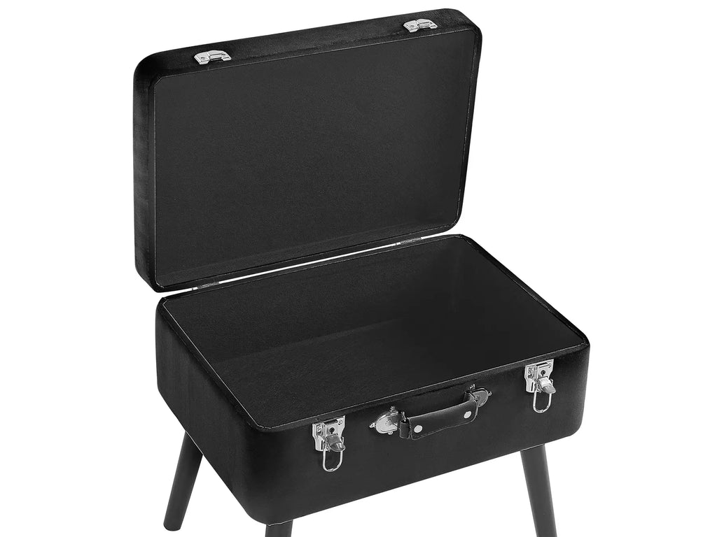 Storage Stool MALLARD Velvet Black