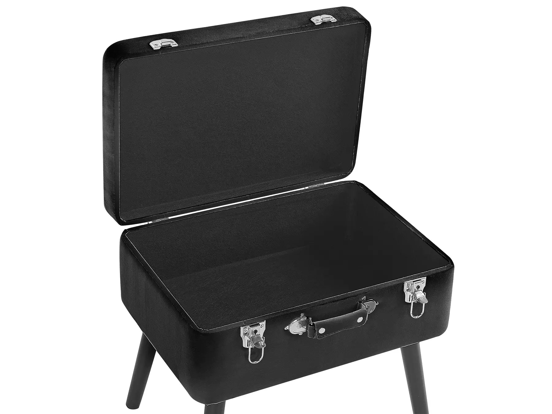 Storage Stool MALLARD Velvet Black