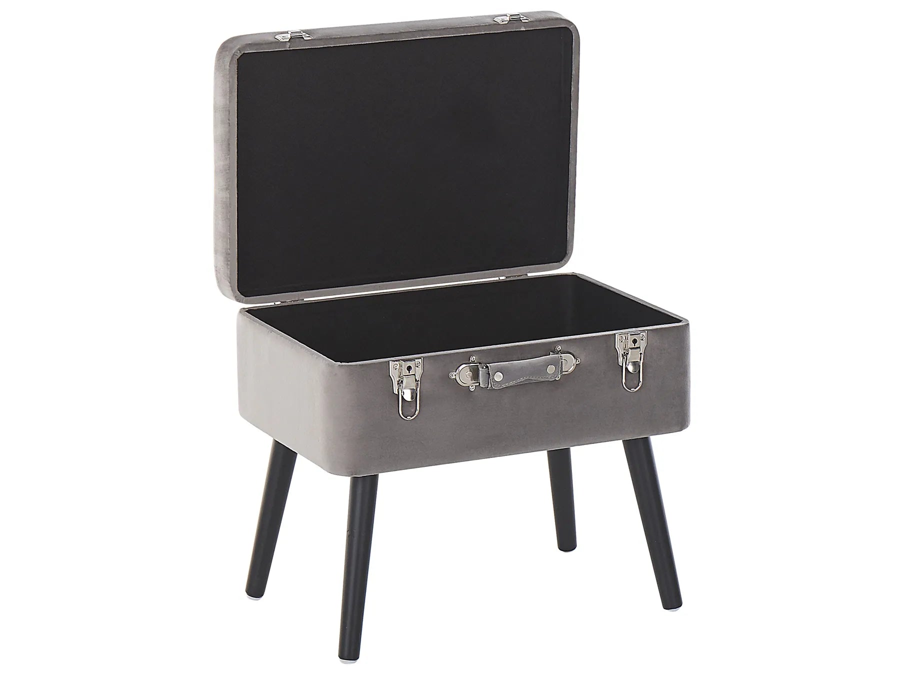 Storage Stool MALLARD Velvet Grey