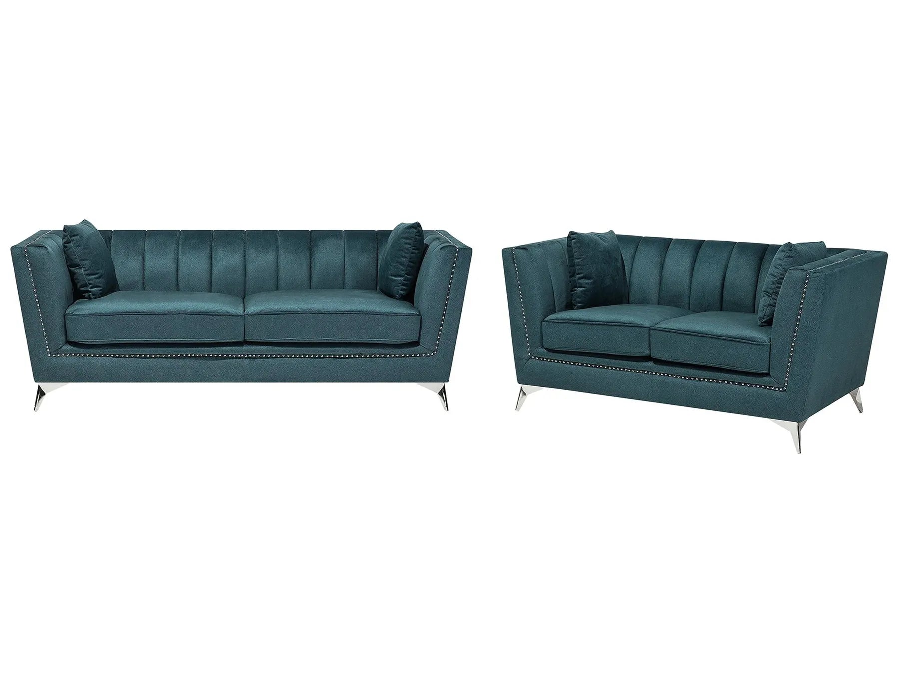 Living Room Set 5 Seater GAULA Velvet Teal