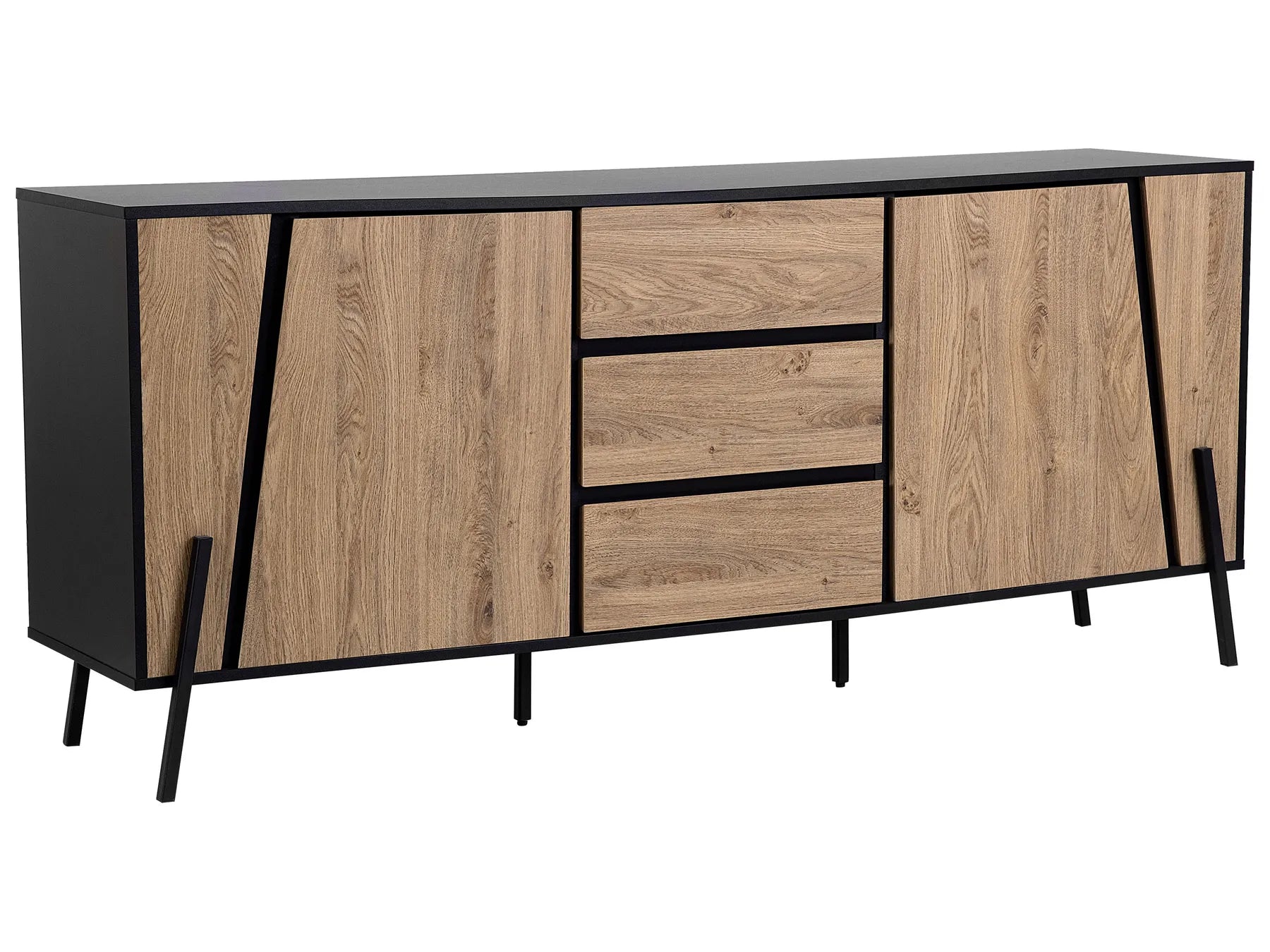 2 Door Sideboard BLACKPOOL Brown/ Black
