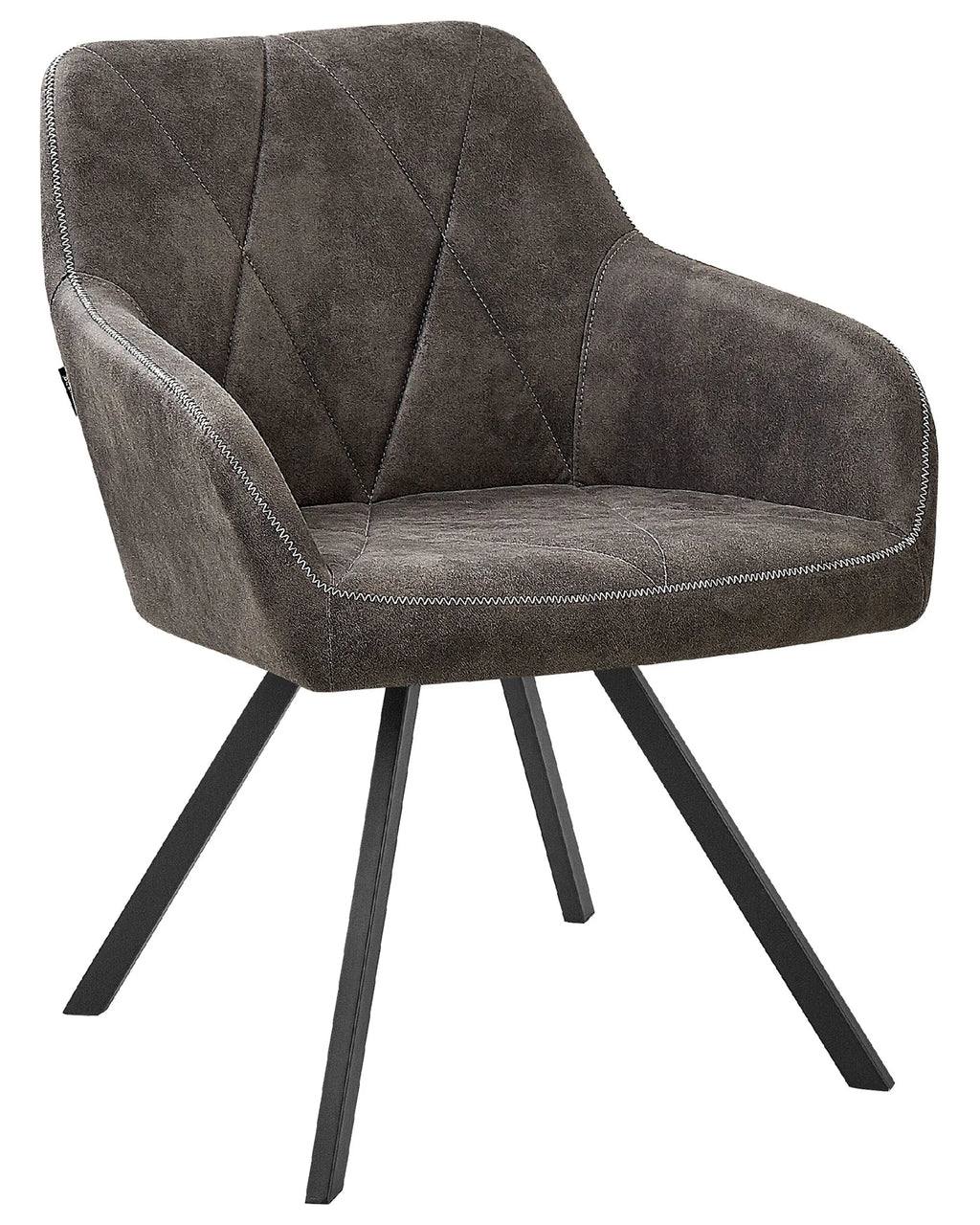 Set of 2 Dining Chairs Dark Grey