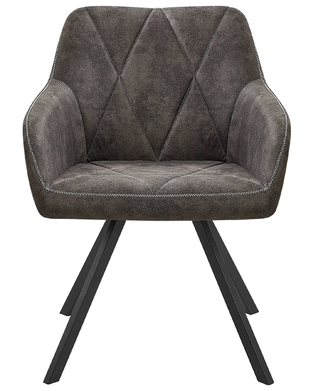 Set of 2 Dining Chairs Dark Grey