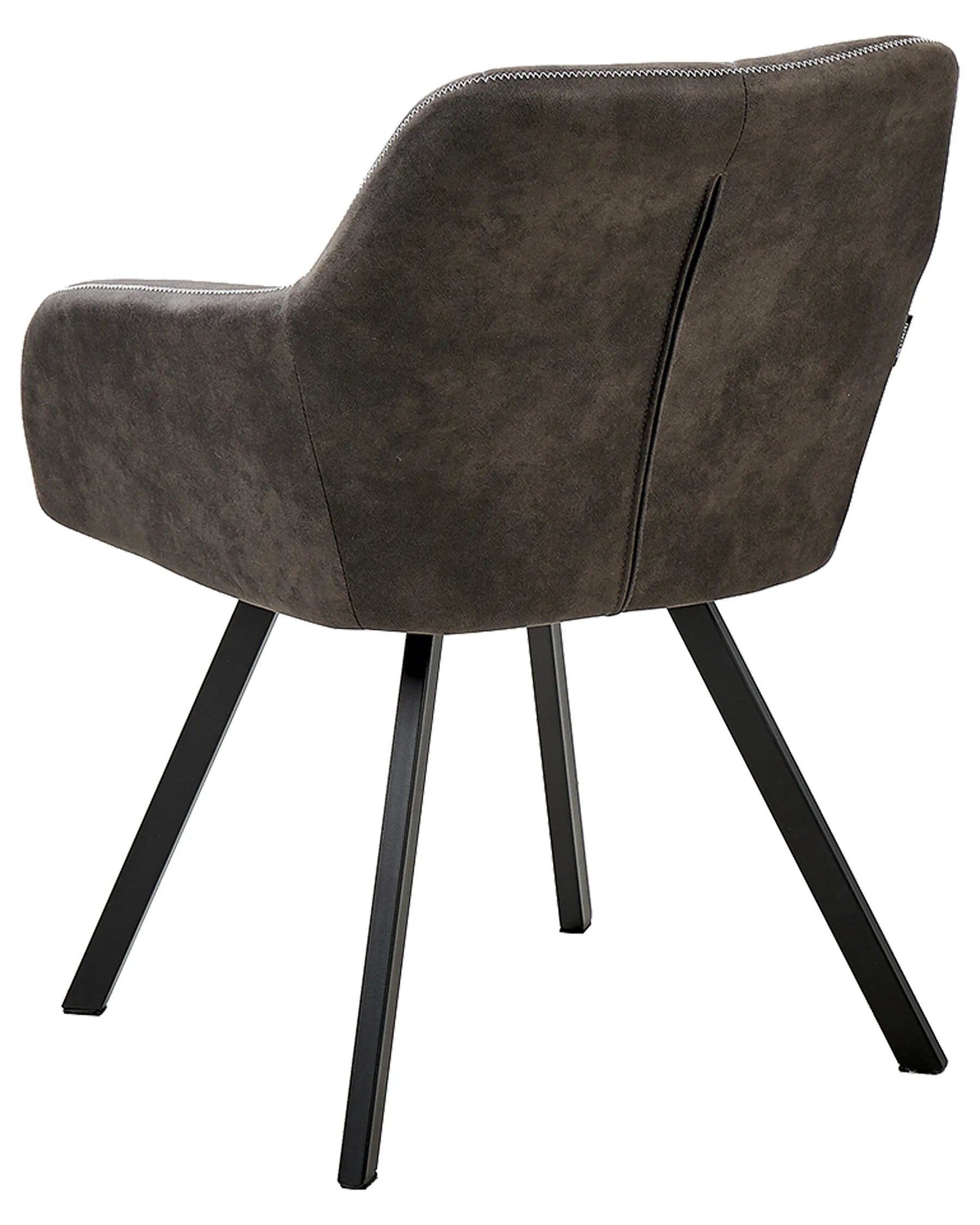 Set of 2 Dining Chairs Dark Grey