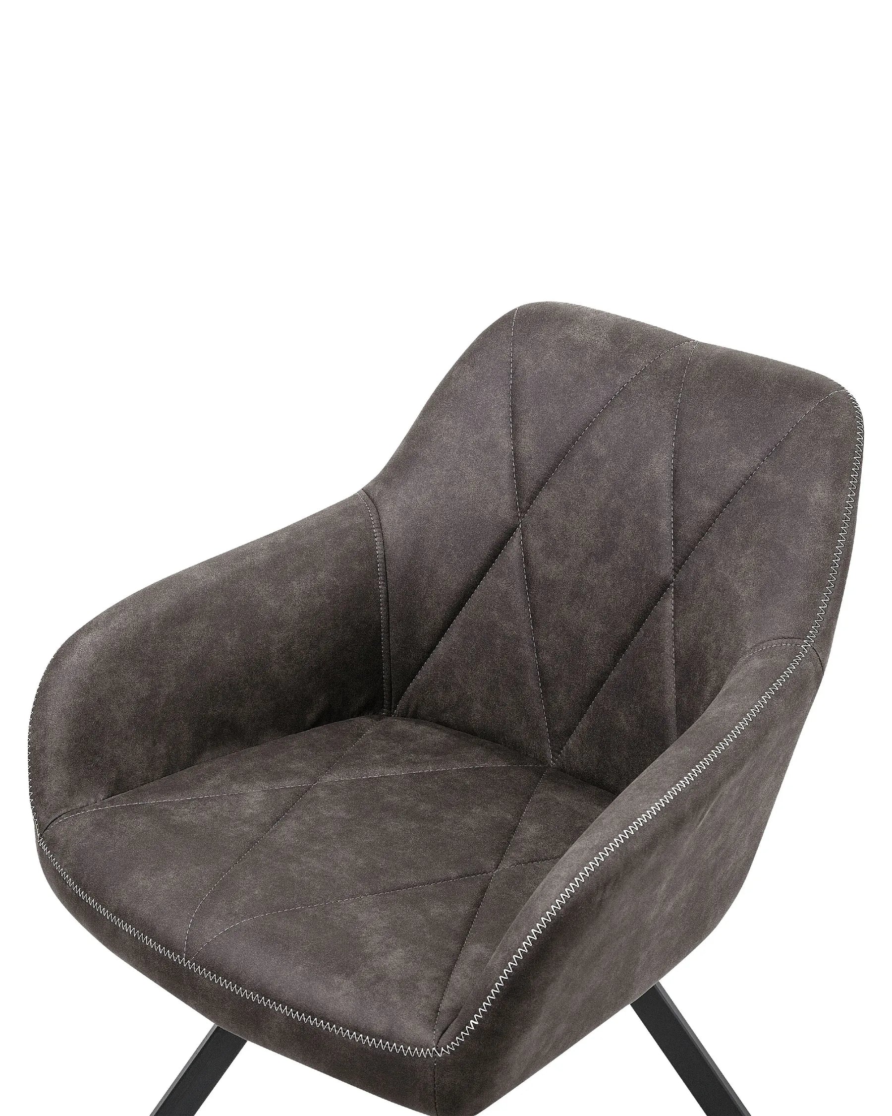 Set of 2 Dining Chairs Dark Grey