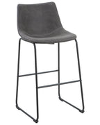 Set of 2 Bar Chairs FRANKS Grey