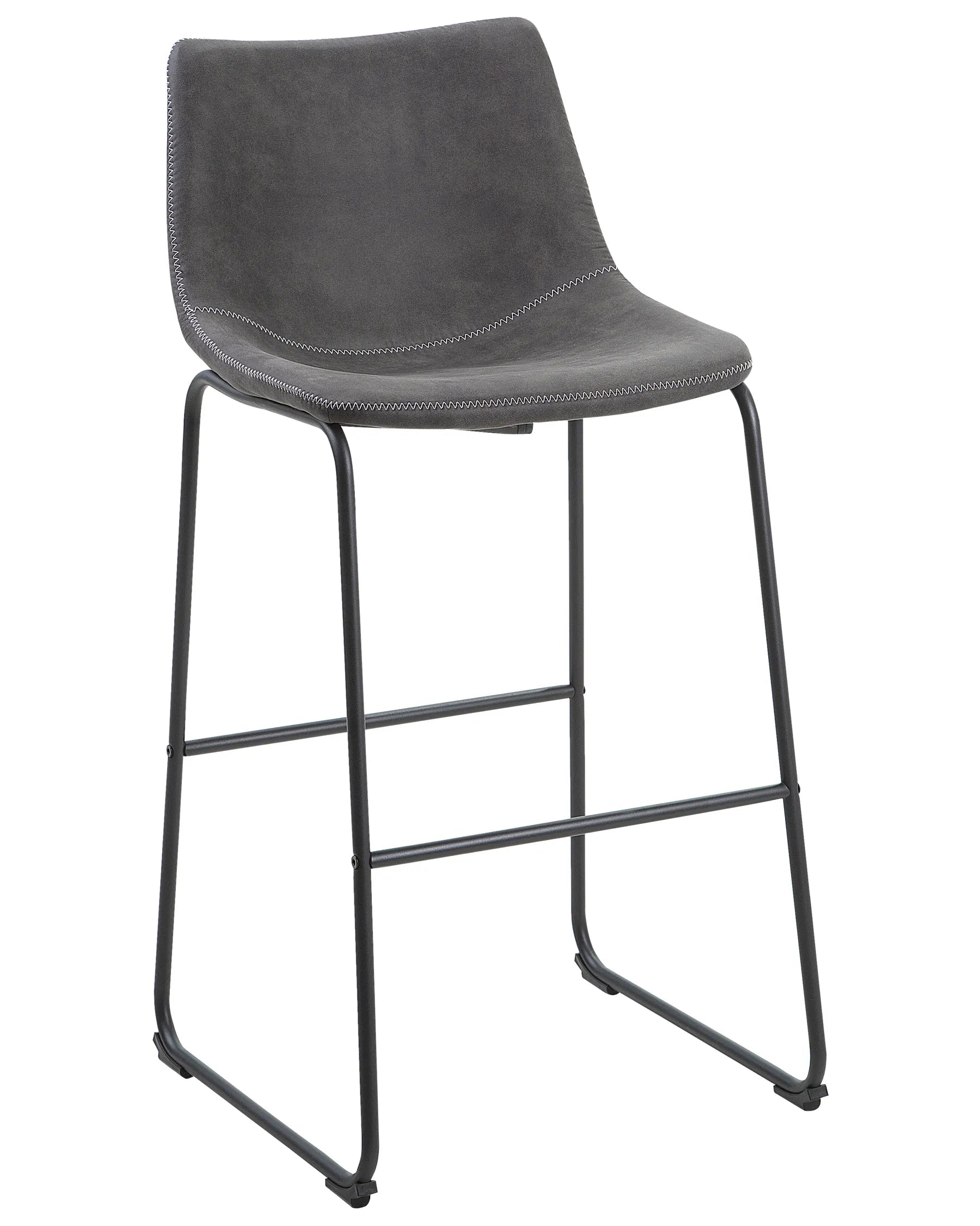 Set of 2 Bar Chairs FRANKS Grey