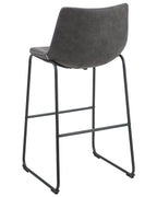 Set of 2 Bar Chairs FRANKS Grey