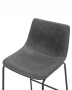 Set of 2 Bar Chairs FRANKS Grey