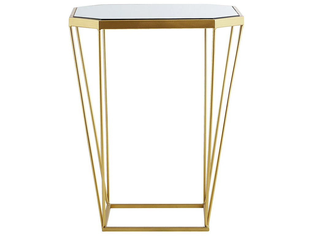 Set of 2 Side Tables SIERRA Glass Gold