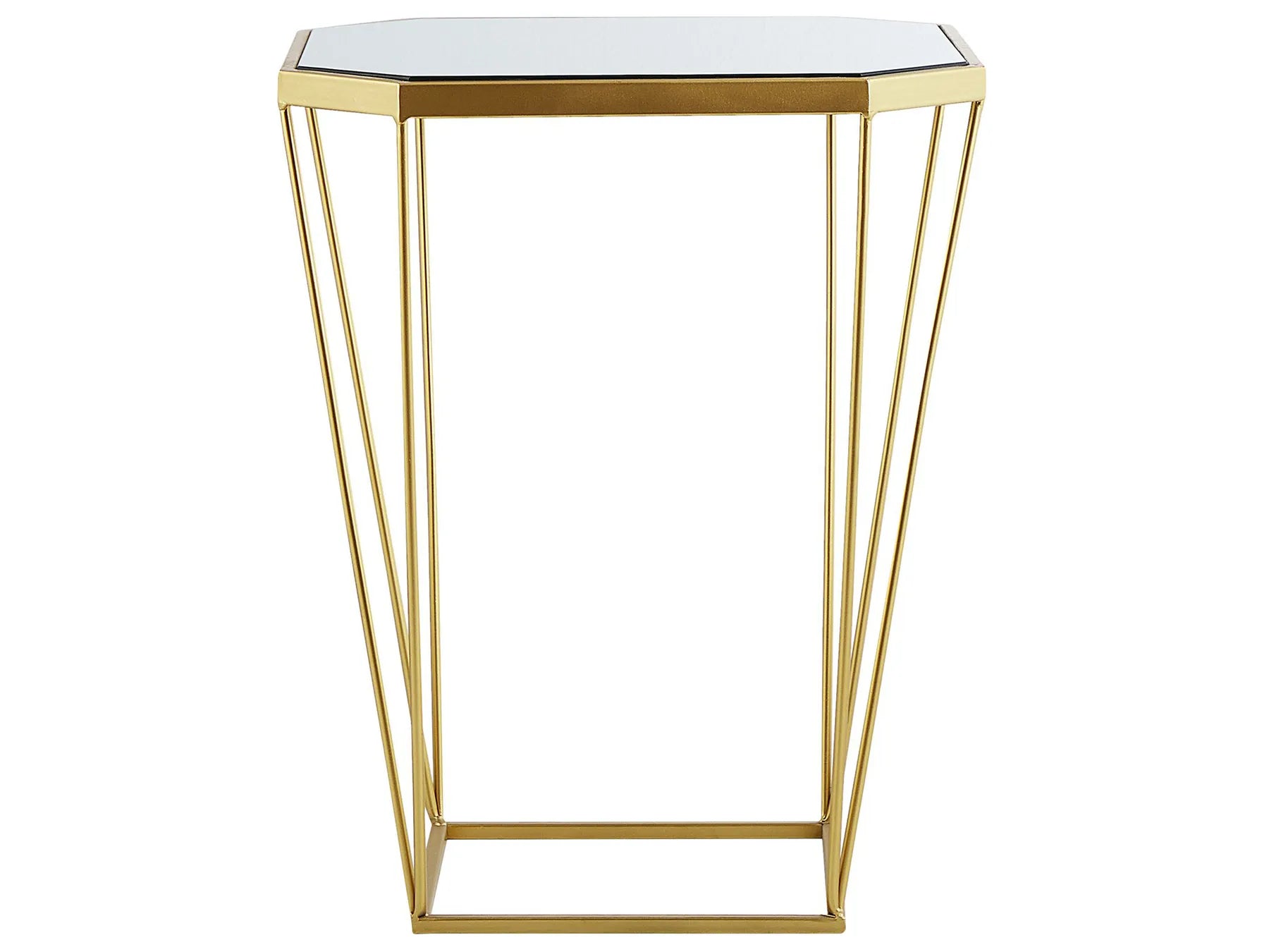Set of 2 Side Tables SIERRA Glass Gold