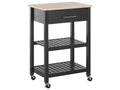 Kitchen Trolley HIUMA Wood Black