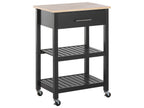 Kitchen Trolley HIUMA Wood Black