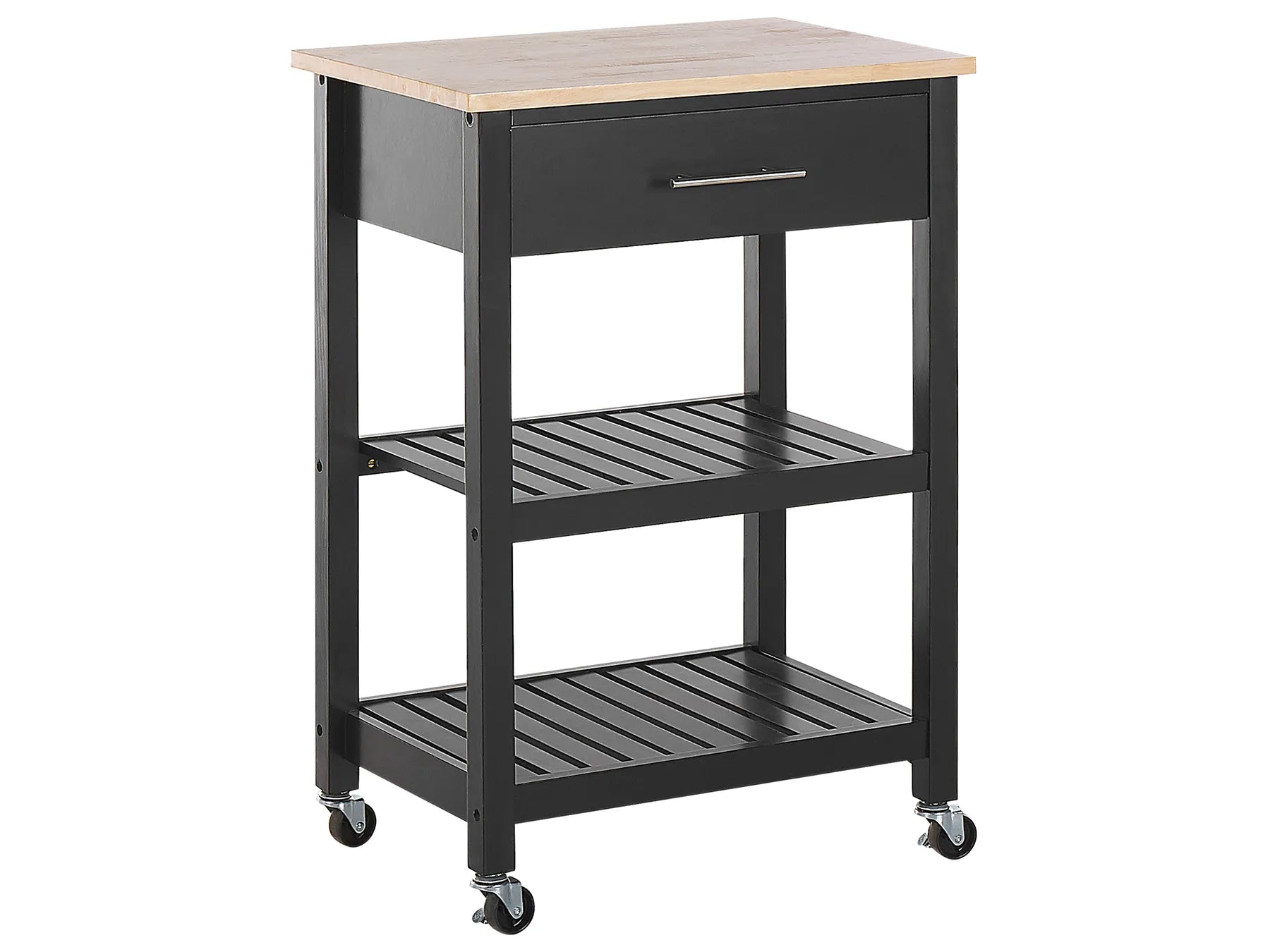 Kitchen Trolley HIUMA Wood Black