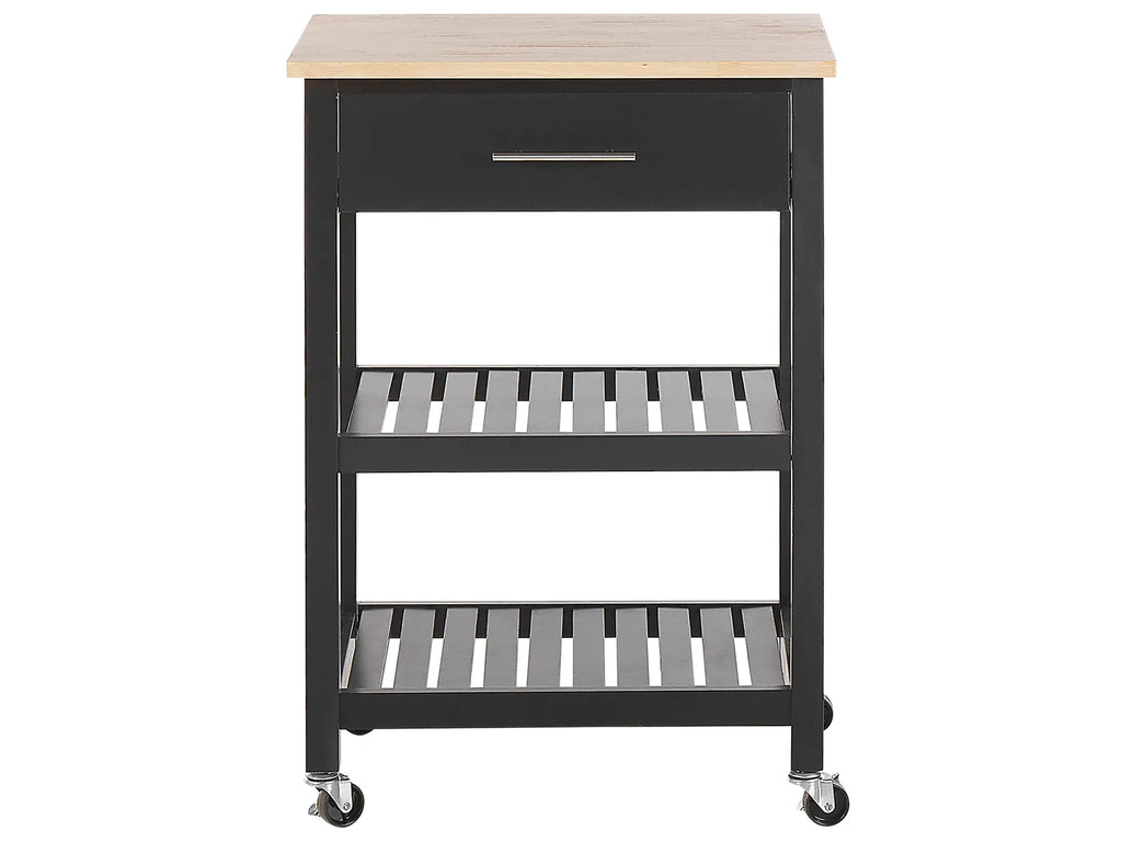 Kitchen Trolley HIUMA Wood Black
