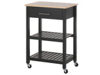 Kitchen Trolley HIUMA Wood Black