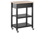 Kitchen Trolley HIUMA Wood Black
