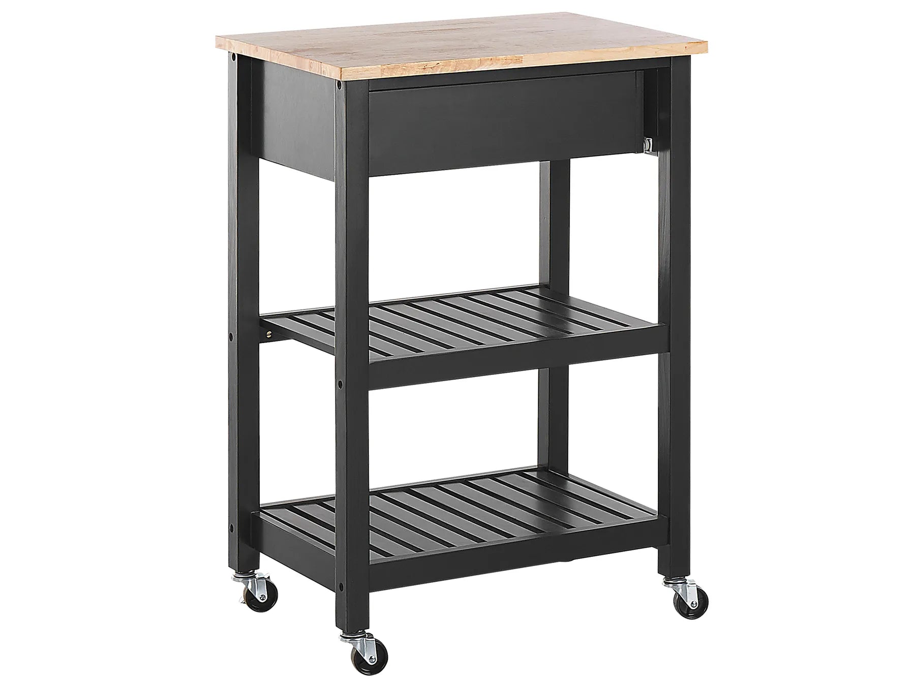 Kitchen Trolley HIUMA Wood Black
