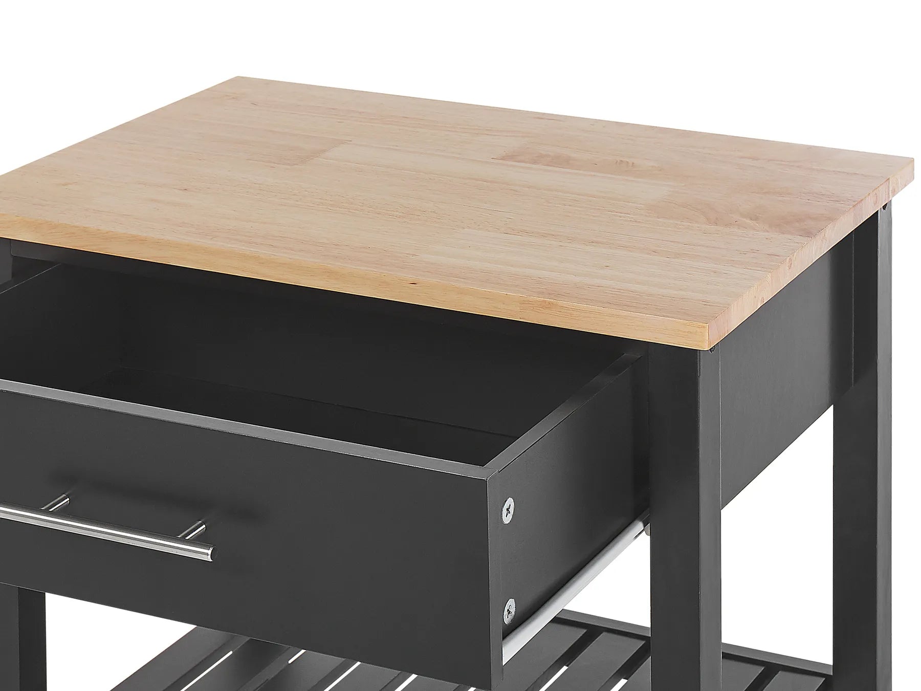 Kitchen Trolley HIUMA Wood Black