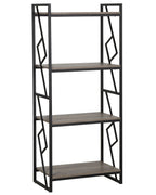 4 Tier Bookcase FORRES 143 cm Brown/ Black