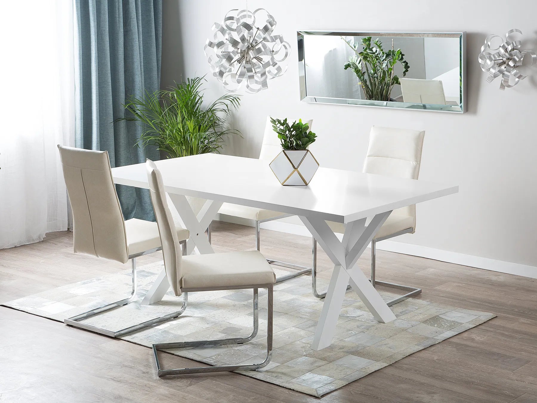 Dining Table LISALA White 180 cm 100 cm