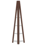 Corner 5 Tier Shelving Unit MOBILE SOLO 175 cm Brown/ White