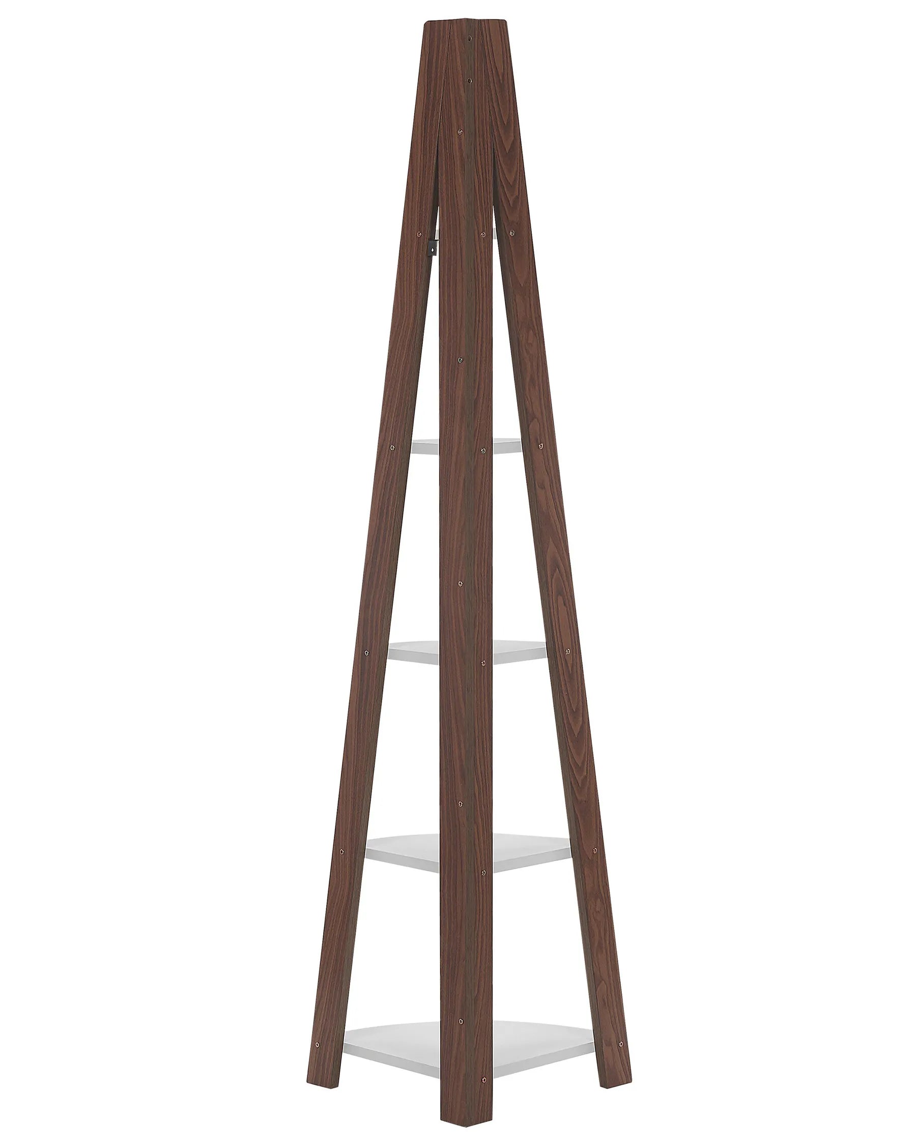 Corner 5 Tier Shelving Unit MOBILE SOLO 175 cm Brown/ White