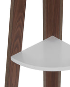 Corner 5 Tier Shelving Unit MOBILE SOLO 175 cm Brown/ White