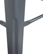 Set of 2 Bar Stools CABRILLO Metal Grey