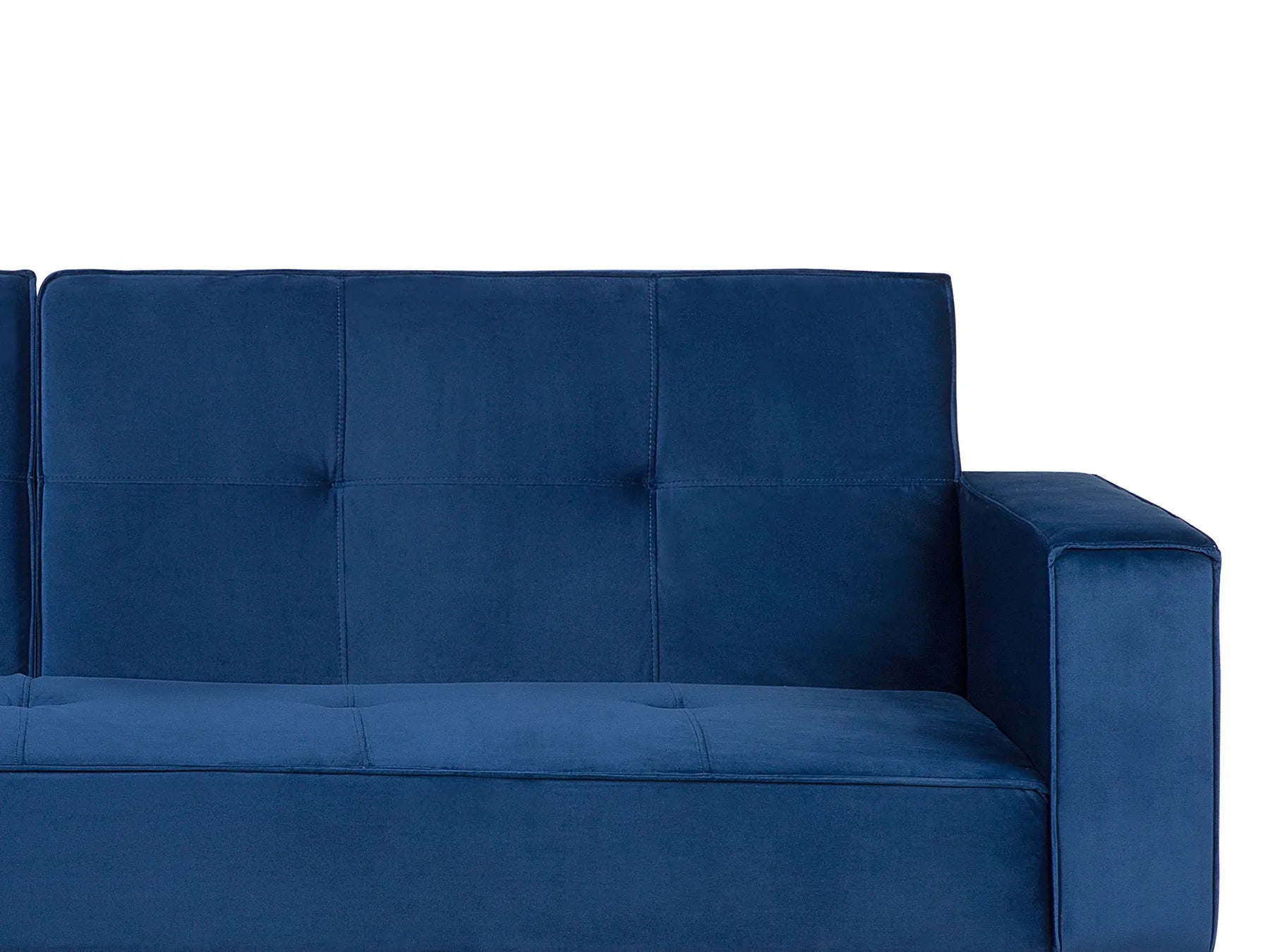 Sofa Bed 3 Seater VISNES Velvet Navy Blue