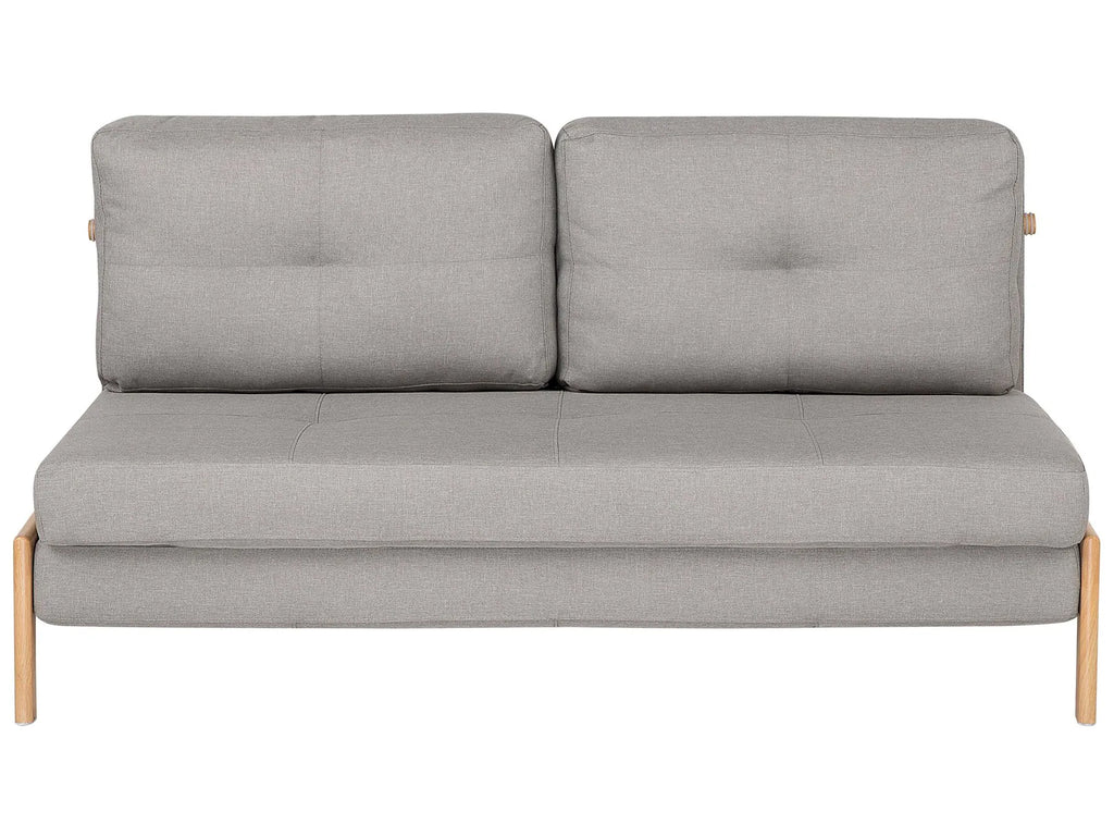Sofa Bed 2 Seater EDLAND Fabric Light Grey